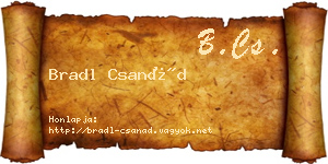 Bradl Csanád névjegykártya
